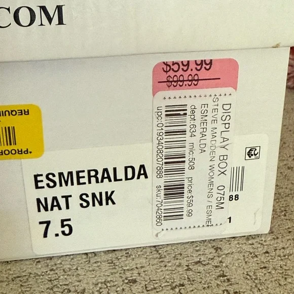 Steve Madden Cream and Brown Snake Print Mules - Picture 3 of 4